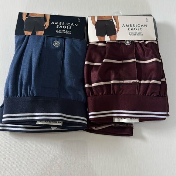 American Eagle Pocket Boxers Mens Large Ultra Soft 2 Pack - Picture 1 of 2